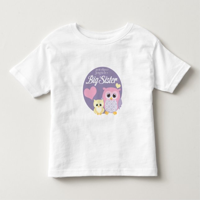 Camiseta De Bebé Adivina ¿Quién va a ser una hermana grande? Pastel (Anverso)