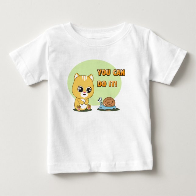 Camiseta De Bebé Admirable Animal Frienz: ¡Lo Puedes Hacer! (Anverso)