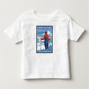 Camiseta De Bebé Admiración del esquiador - el lago Tahoe,