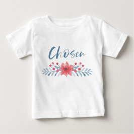 Camiseta De Bebé Adopción azul y rosada elegida de los niños de las