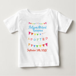 Camiseta De Bebé Adoptado de Foster Care - Cargo con nombre persona