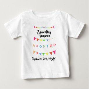 Camiseta De Bebé Adoptado de Foster Care - Cargo con nombre persona