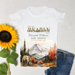 Camiseta De Bebé Adorable Acuarela Blanca No Podemos Esperar