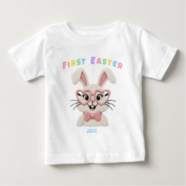 Camiseta De Bebé Adorable Baby Girl First Easter Bunny