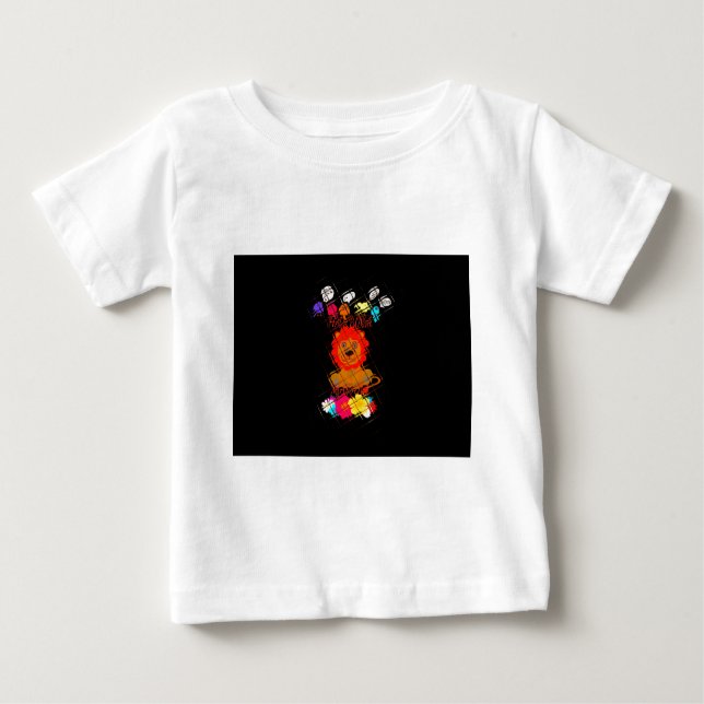Camiseta De Bebé Adorable Baby Lion Art Design Motif (Anverso)
