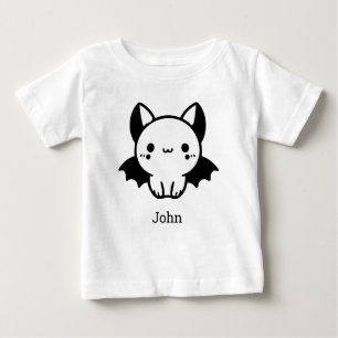 Camiseta De Bebé Adorable Bat Buddy - Arte de guardería Minimalista