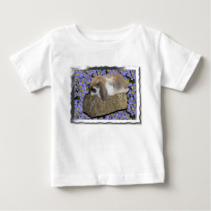 Camiseta De Bebé Adorable bebé conejo Lop en mini fardo