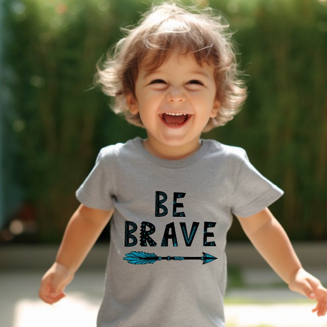 Camiseta De Bebé Adorable Boho "SÉ FUERTE" (Subido por el creador)