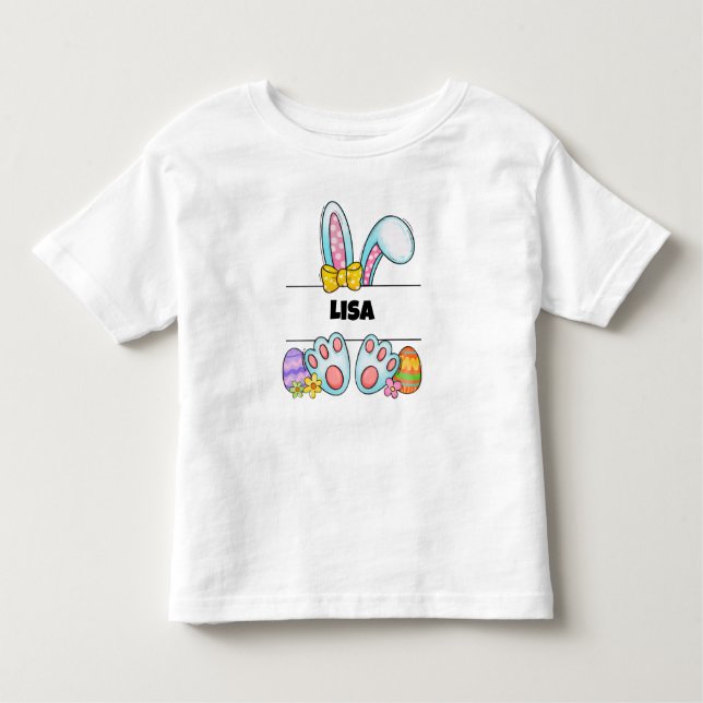 Camiseta De Bebé Adorable Bunny Personalizado de Pascua (Anverso)