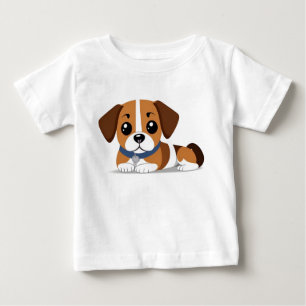 Camiseta De Bebé Adorable cachorro de dibujos animados Beagle acost