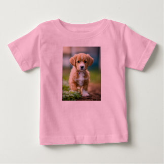 Camiseta De Bebé "Adorable cachorro lleno de alegría"