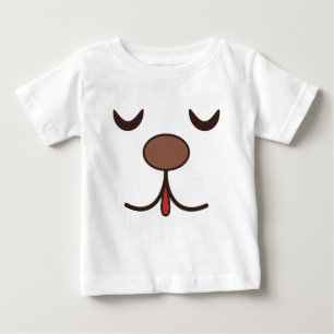 Camiseta De Bebé Adorable cara de perro blanco