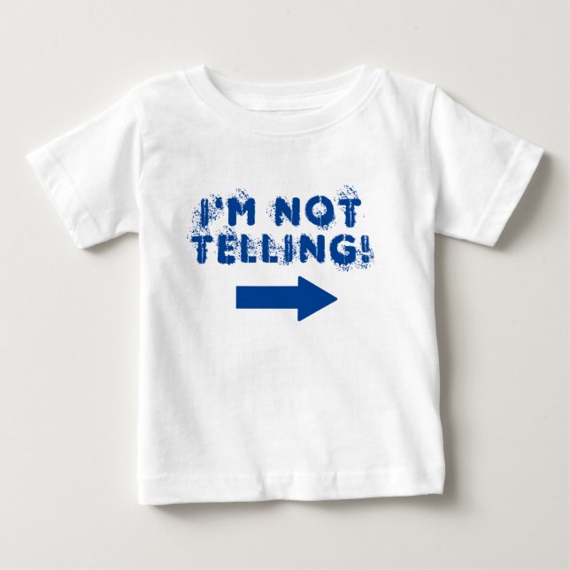 Camiseta De Bebé Adorable comillas "¡No lo digo!" con flecha (Anverso)