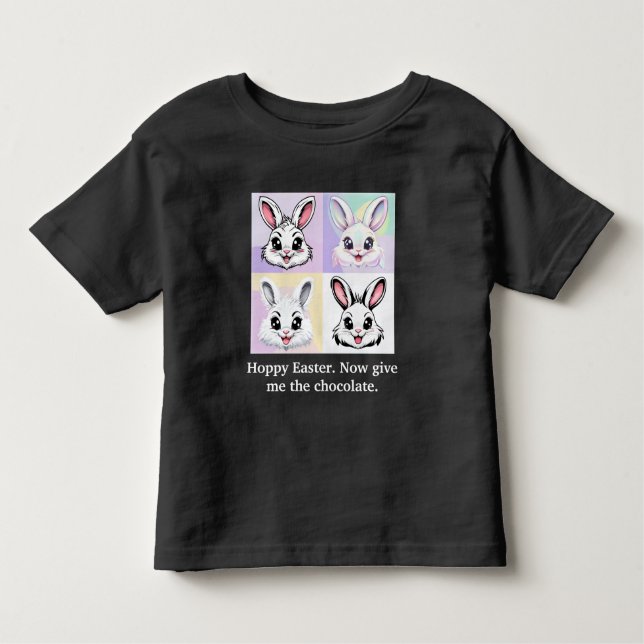 Camiseta De Bebé Adorable conejita de cabeza de regalo de Pascua pa (Anverso)