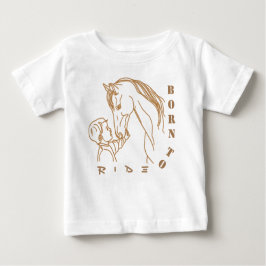 Camiseta De Bebé Adorable diseño de bebés y caballos - Nacido para