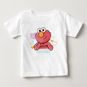 Camiseta De Bebé Adorable Elmo   Añadir su propio nombre