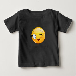 Camiseta De Bebé Adorable Emoji Winking Face-Be feliz siempre