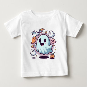 Camiseta De Bebé Adorable Equipo de Fantasmas de Halloween y Amigos