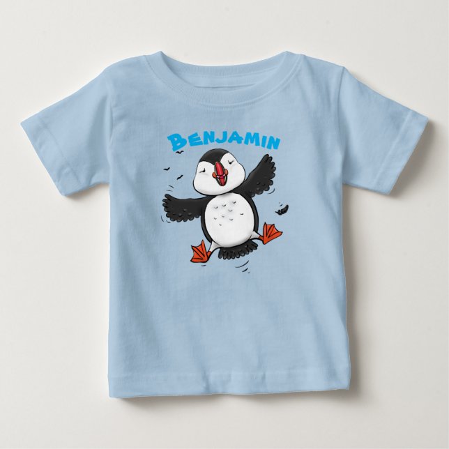 Camiseta De Bebé Adorable, feliz ilustracion del personalizado del  (Anverso)