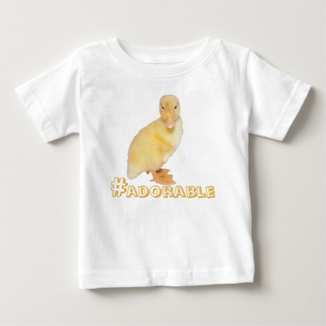 Camiseta De Bebé Adorable fotografía de endurecimiento amarillo (Anverso)