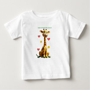 Camiseta De Bebé "Adorable Giraffe Baby Tee"