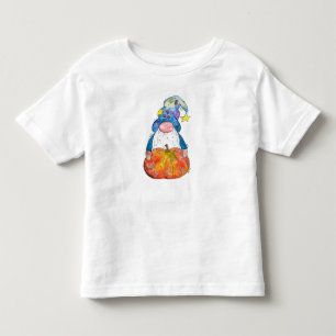 Camiseta De Bebé Adorable gnomo otoñal caprichoso con calabaza