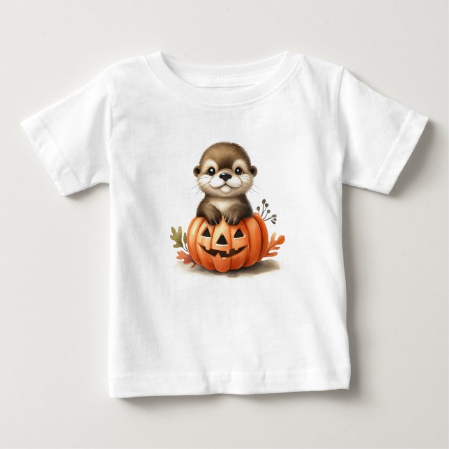 Camiseta De Bebé Adorable Halloween Otter (Anverso)
