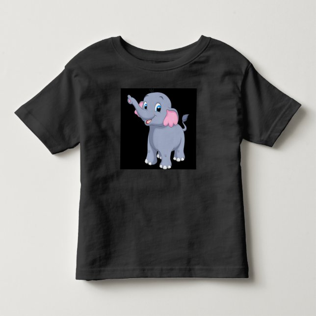 Camiseta De Bebé Adorable imagen de elefante lindo amor impresa (Anverso)