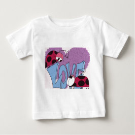 Camiseta De Bebé Adorable Ladybug Love Personalizado