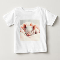 Adorable lechón en blanco