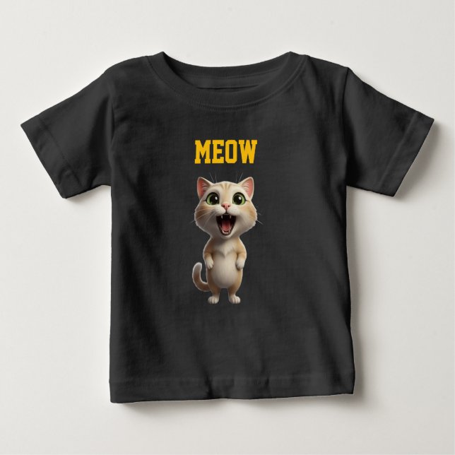 Camiseta De Bebé Adorable Meow Kitty Kids’ T-Shirt (Anverso)