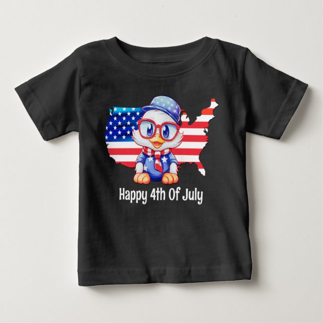 Camiseta De Bebé Adorable Patriótico (Anverso)