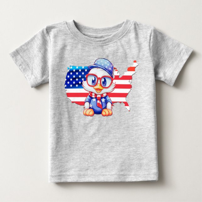 Camiseta De Bebé Adorable Patriótico 2 (Anverso)