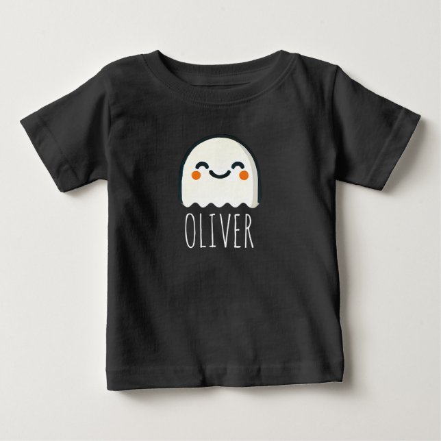Camiseta De Bebé Adorable personalizado con temática fantasma (Anverso)