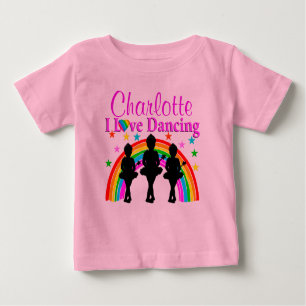 CAMISETA DE BEBÉ ADORABLE PERSONALIZADO ME ENCANTA BAILAR TUTU