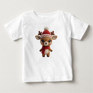 Camiseta De Bebé Adorable Reno de Ganchillo
