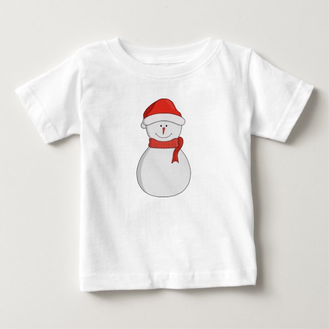 Camiseta De Bebé Adorable Snowman (Anverso)