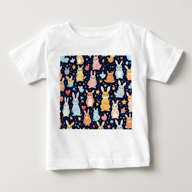 Camiseta De Bebé Adorable Soft Pastel Baby Animal T-Shirt (Anverso)