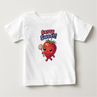 Camiseta De Bebé Adorable Strawberry with Maraca and 'Berry Sweet