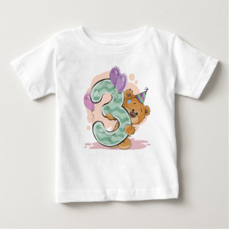 Camiseta De Bebé Adorable tercer Fiesta de cumpleaños