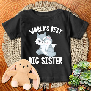 Camiseta De Bebé Adorable WntrFX La Mejor Hermana Mayor del Mundo