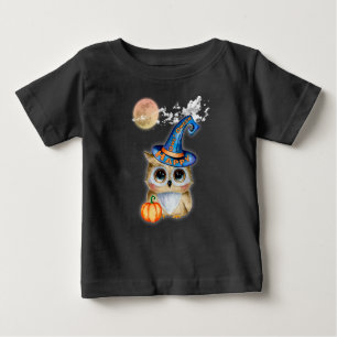 Camiseta De Bebé Adorablemente lindo feliz "Owl’Oween"