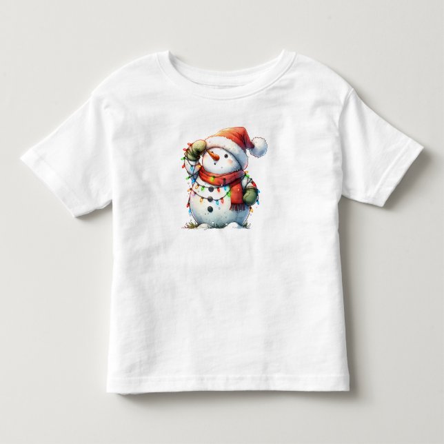 Camiseta De Bebé Adorables Navidades Snowman Baby Bodysuit (Anverso)