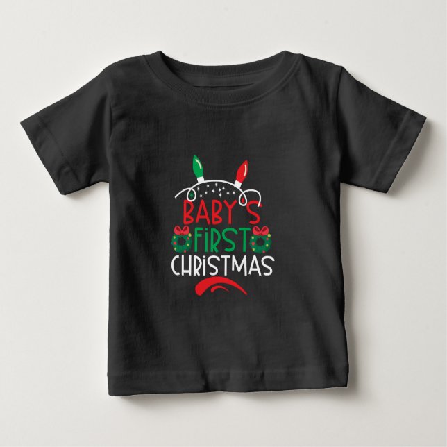 Camiseta De Bebé Adorables regalos navideños de bebé en 2023 (Anverso)