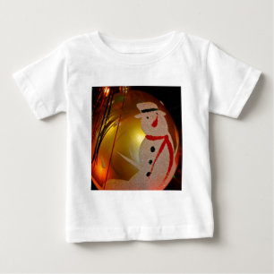 Camiseta De Bebé Adorno de muñeco de nieve escarchado
