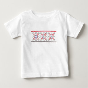 Camiseta De Bebé Adornos rumanos tradicionales Rumania 1 del arte