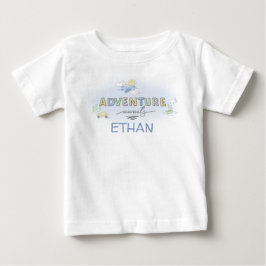 Camiseta De Bebé Adventure Awath Travel Car Plane Boat Personalize