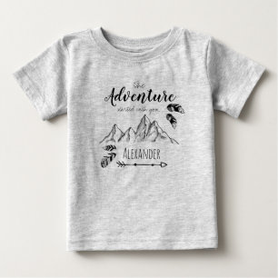 Camiseta De Bebé Adventure te espera el nombre del personalizable