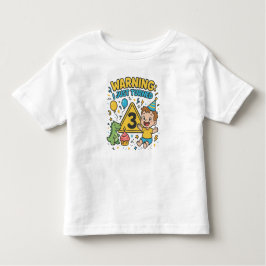 Camiseta De Bebé ADVERTENCIA Acabo de Cumplir Tres Años - 3er Cumpl