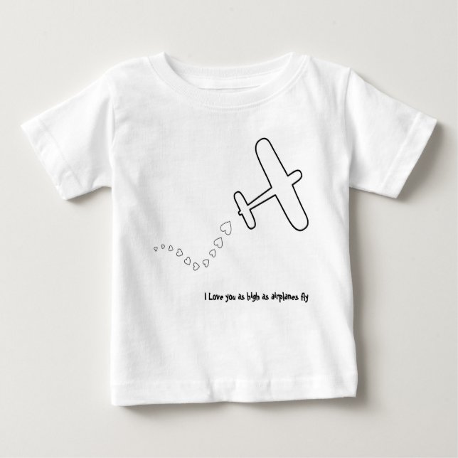 Camiseta De Bebé Aeroplano te amo (Anverso)